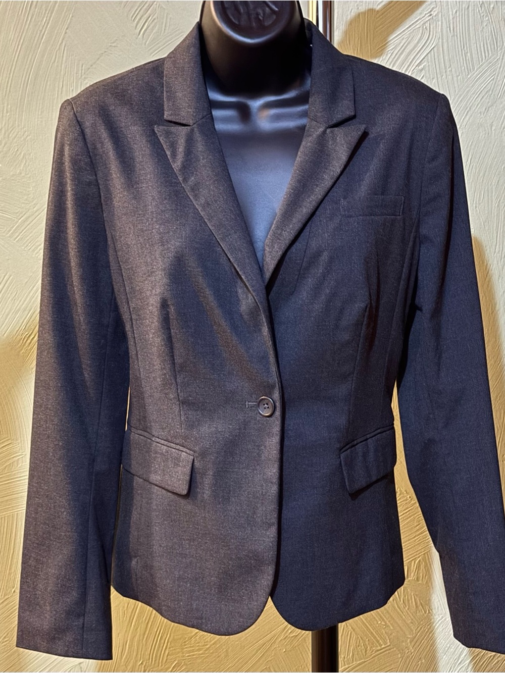 Banana Republic Women’s Petite Size 6P Heather Brown Tailored Blazer Jacket